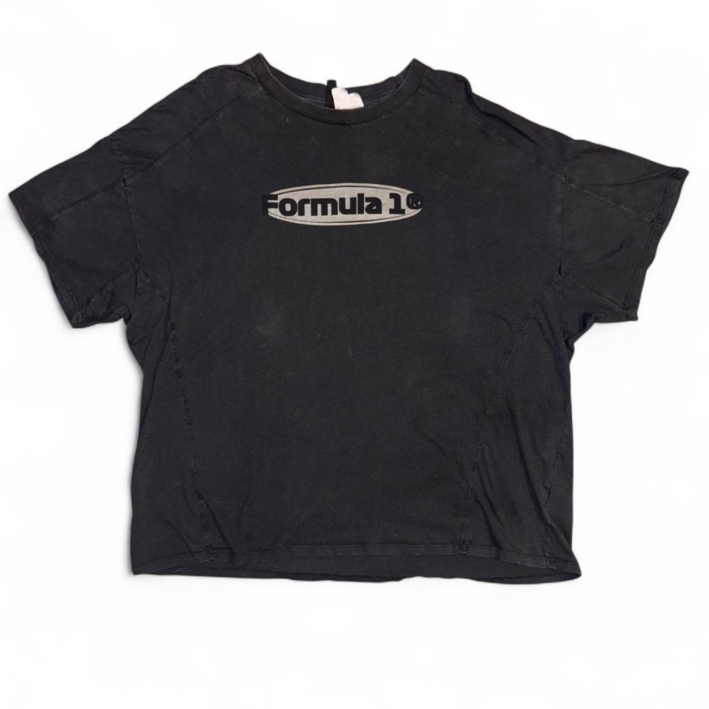 Formula 1 Divided Black Graphic Tee Slightly Washed Out Size Xl